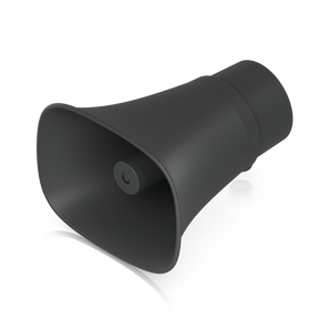 Altifalante de corneta para todos os climas (IP66) com um alarme de 120 dB e alertas por IA. O UP-AI-Horn-Speaker integra-se com o UniFi Protect para comunicação e dissuasão. - UP-AI-HORN-SPEAKER-B