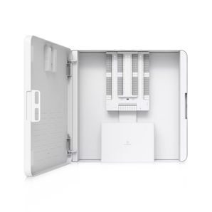 Hub de controlo de alarmes Ubiquiti UP-ALARMHUB-KIT. Suporta 32 sensores de intrusão cablados, alimentação PoE++ (com PoE Passthrough), relés e gestão UniFi Protect.