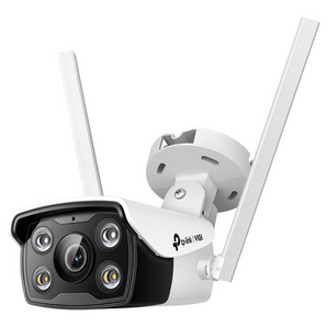 TP-Link VIGI C340-W (4mm). Câmara Bullet Exterior Wi-Fi. Resolução 4MP. Visão Noturna a Cores (24h). Deteção AI de Humanos e Veículos. Defesa Ativa (Sirene/Luz). Áudio Bidirecional. IP66. - VIGI C340-W(4MM)