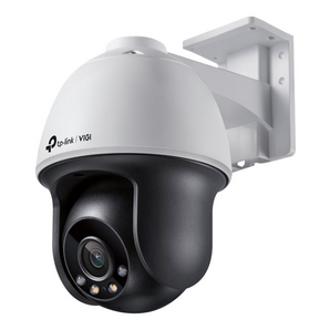 TP-Link VIGI C540 (4mm). Câmara Exterior Pan-Tilt (Rotação 350°). Resolução 4MP com Full-Color Night Vision. Deteção AI de Humanos/Veículos. Defesa Ativa (Sirene/Luz). Áudio Bidirecional. IP66. - VIGI C540(4MM)