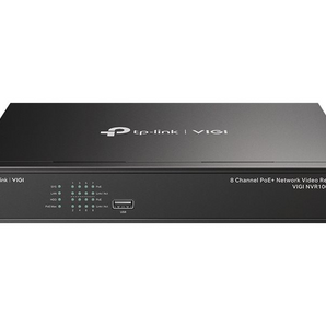 TP-Link VIGI NVR1008H-8P. Gravador de Vídeo de Rede (NVR) de 8 Canais com portas PoE+. Saída 4K HDMI. Suporta disco SATA até 10TB. Compressão H.265+. ONVIF. - VIGI NVR1008H-8P