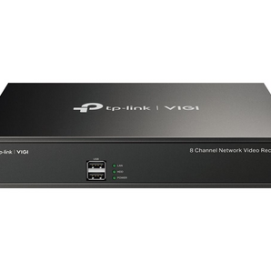 TP-Link VIGI NVR1008H. Gravador de Vídeo de Rede (NVR) de 8 Canais IP. Saída de vídeo 4K HDMI. Suporta 1 disco SATA até 10TB. Compressão H.265+. Compatível com ONVIF. - VIGI NVR1008H