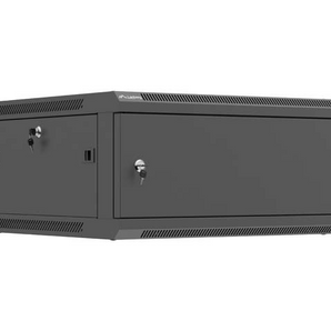 Lanberg WF01-6604-00B. Bastidor de parede 4U com porta de aço sólido. Profundidade extra de 600mm. Cor Preto. Segurança visual total. Fornecido desmontado. - WF01-6604-00B