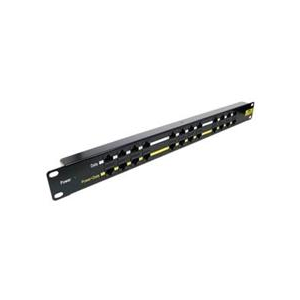 POE Patch panel UTP cat.5e 12p 1U Black 19