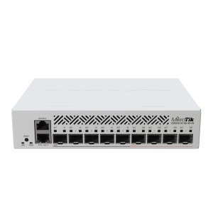 Switch compacto da MikroTik para redes de fibra. O CRS310 oferece 5 portas SFP, 4 uplinks 10G SFP+ e a flexibilidade do dual-boot (RouterOS/SwOS). - CRS310-1G-5S-4S+IN
