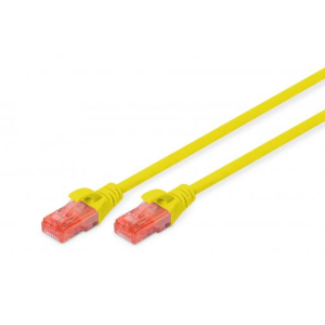 Cabo de rede CAT 6 U-UTP, cobre, LSZH, AWG 26/7, comprimento de 0,5 m, amarelo - DK-1617-005/Y