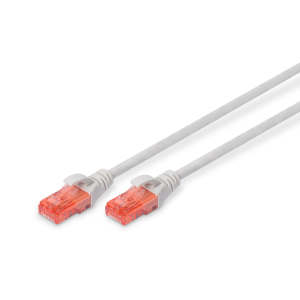Cabo de rede  (patch cord) CAT 6 U-UTP, cobre (Cu), LSZH, AWG 26/7, comprimento 2 m, cor cinzento. - DK-1617-020