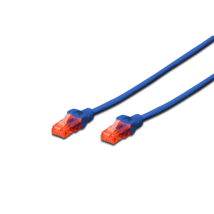 Cabo de rede (patch cord) CAT 6 U-UTP, cobre (Cu), LSZH, AWG 26/7, comprimento 2 m, azul. - DK-1617-020/B