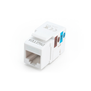 Módulo Keystone Jack CAT 6 da Digitus para painéis e espelhos. Conexão por LSA, compatível com 1GBase-T. Ideal para instalações de rede estruturada. - DN-93601
