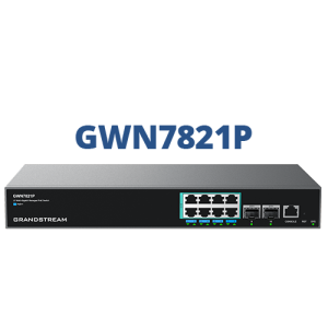 Switch Layer 3, 8 portas de 2,5G e 2 portas SFP+ . - GWN7821P