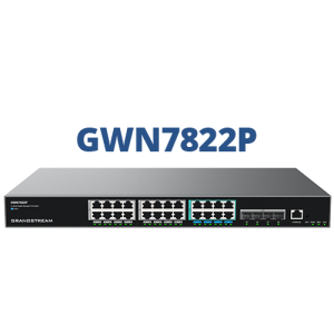Switch Layer 3, 16 portas de 1 G, 8 portas de 2,5 G e 4 portas SFP+ - GWN7822P