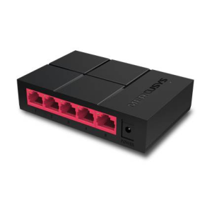 Expanda a sua rede com o switch de 5 portas Gigabit Mercusys MS105G. Design compacto, instalação Plug and Play e tecnologia Green Ethernet para poupar energia. - MS105G