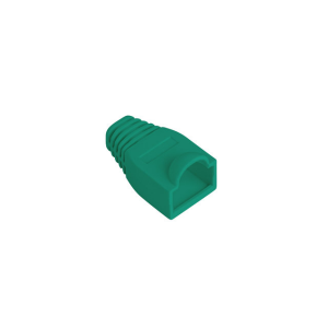 Pack de 100 Capas de proteção (Boots) para fichas RJ45 Lanberg PLB-1000-G. Cor Verde. Protege a patilha de bloqueio e alivia a tensão do cabo. Ideal para codificação por cores. - PLB-1000-G