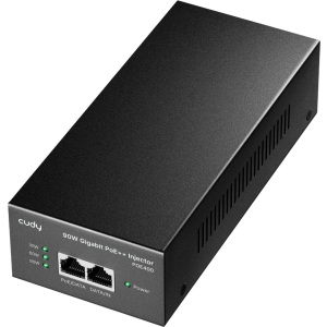 Cudy POE400. Injetor Ultra PoE Gigabit de 90W. Norma IEEE 802.3bt (4 Pares). Caixa metálica robusta. Indicador LED de consumo. Proteção contra surtos. - POE400