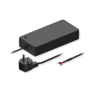 Fonte de alimentação 250W (PR320EUA) da Teltonika. Saída 54V / 4.62A. Ficha EU (Type F) e saída de 2-pinos (terminais) para switches PoE TSW. - PR320EUA