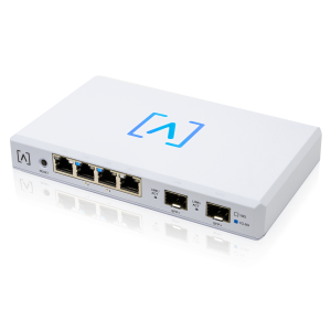 Projetado para máximo desempenho, o Route10 inclui quatro portas Ethernet de detecção automática que suportam conexões Ethernet de até 2.5 Gbps (10/100/1000/2500 Mbps). - ROUTE10