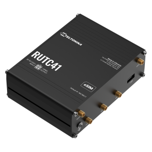 Teltonika RUTC41. Router Industrial de Próxima Geração. Wi-Fi 6 (802.11ax). 4G LTE Cat 4. 5 Portas Gigabit. CPU Dual-Core e 1GB RAM. Suporte Docker e eSIM. - RUTC41000000