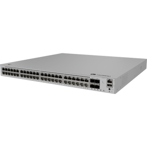 Switch Huawei eKit S310-48HP4X. 48 portas GE PoE+ (até 846W), 4 uplinks 10G SFP+. Capacidade 176 Gbit/s, iStack. Fontes modulares. - S310-48HP4X