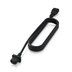 Cabo de alimentação Ubiquiti C13 para C14. 1.8m de comprimento, 10A/250V. Ideal para ligar dispositivos (switches, UPS) a PDUs em bastidores. - UACC-CABLE-C13-C14