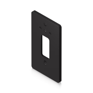 Ubiquiti UACC-DB-GB-PLATE-B. Placa de acabamento preta para instalar o UniFi G4 Doorbell Lite em caixas de aparelhagem standard. Compatível com suportes angulares. Alumínio e Policarbonato. - UACC-DB-GB-PLATE-B