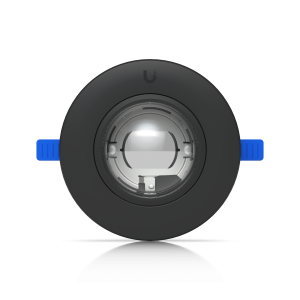 Acessório de Montagem de Embutir (Flush Mount) preto para a câmara de vigilância UniFi UVC-G5-Dome-Ultra. Instalação discreta e estética em teto ou parede escura. - UACC-G5-DOME-ULTRA-FM-B
