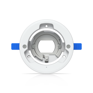 Acessório de Montagem de Embutir (Flush Mount) branco para a câmara de vigilância UniFi UVC-G5-Dome-Ultra. Instalação discreta e estética em teto ou parede. - UACC-G5-DOME-ULTRA-FM-W