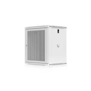 Ubiquiti UACC-RACK-12U-WALL-450-P. Bastidor 12U Compacto (450mm). Porta Perfurada para Máximo Fluxo de Ar. Ventoinhas Incluídas. Carga máx. 50kg. Para dispositivos até 325mm. - UACC-RACK-12U-WALL-450-P