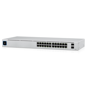 Switch PoE de 24 portas, Layer 2, com sistema de arrefecimento sem ventoinhas. - USW-24-POE