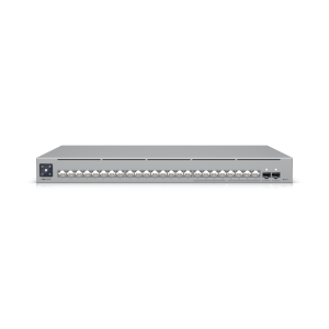 Switch de Camada 3 com 24 portas e a inovadora tecnologia Etherlighting. O USW-Pro-Max-24 oferece 8 portas 2.5GbE, 16 portas GbE e 2 uplinks 10G SFP+. - USW-PRO-MAX-24