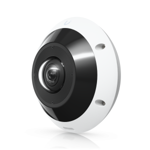 Câmara panorâmica 360° da Ubiquiti com resolução de 12MP e máxima resistência (IK10/IP66). A G6 Pro 360 oferece PTZ digital e visão noturna Smart IR. - UVC-G6-PRO-360-W