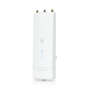 O Ubiquiti Wave MLO5 é um dispositivo WiFi 7 de ponta concebido para conetividade Ponto-a-Ponto (PtP) ultrarrápida e fiável. Equipado com dois rádios 5 GHz, Ethernet de 10G com PoE e uma porta SFP+, oferece um débito de mais de 5 Gbps com um alcance